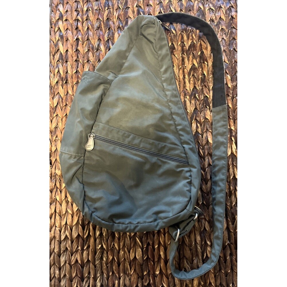 Ameribag Healthy Back Green Olive Shoulder Crossbody Bag Sling  17x9x6